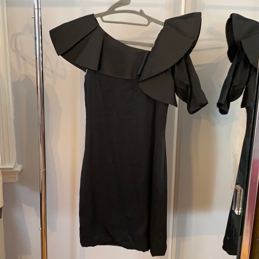 Wayne cooper size 0 stretch silk dress one sleeved